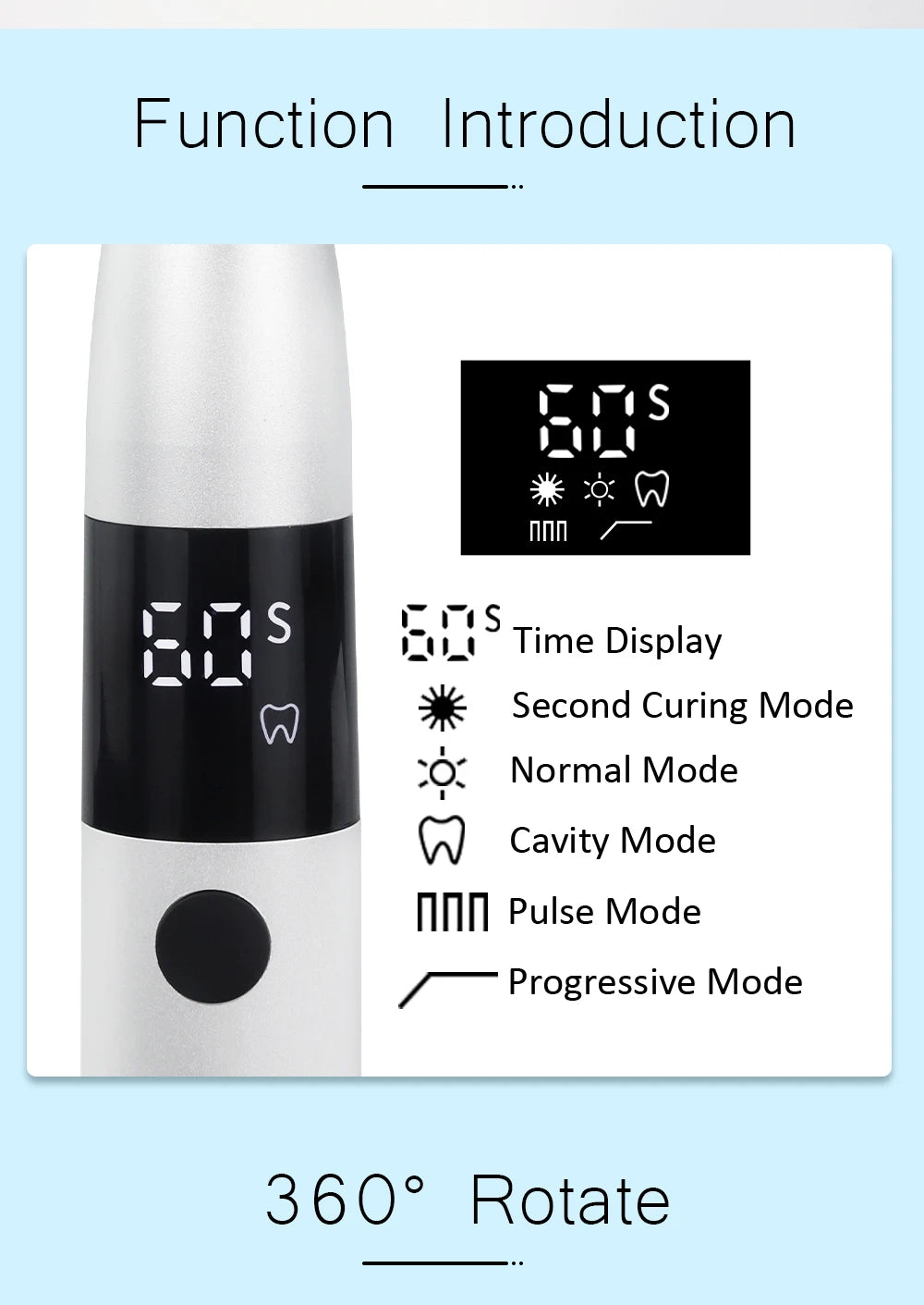 High-Power Dental LED Composite Curing Light - 8