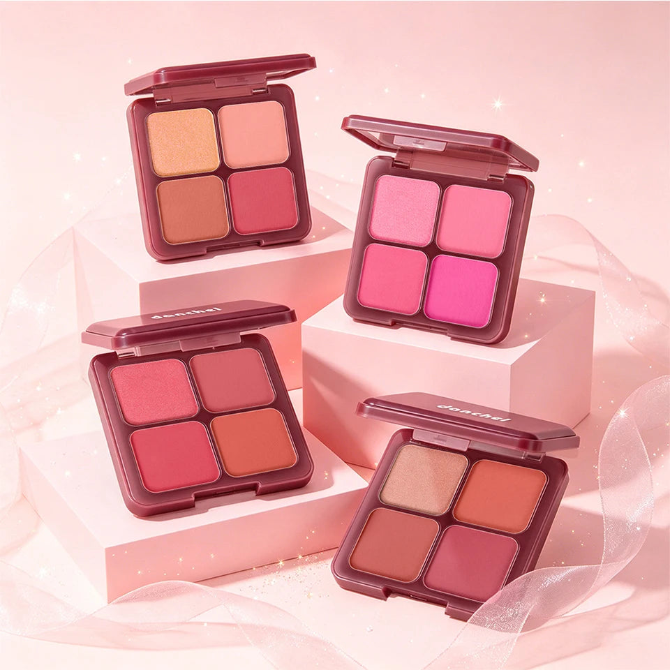 4-Color Soft-Focus Blurring Blush Palette - 18