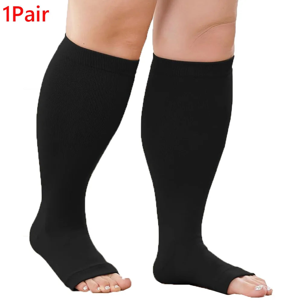 Toeless Compression Socks for Circulation and Edema Relief - 9