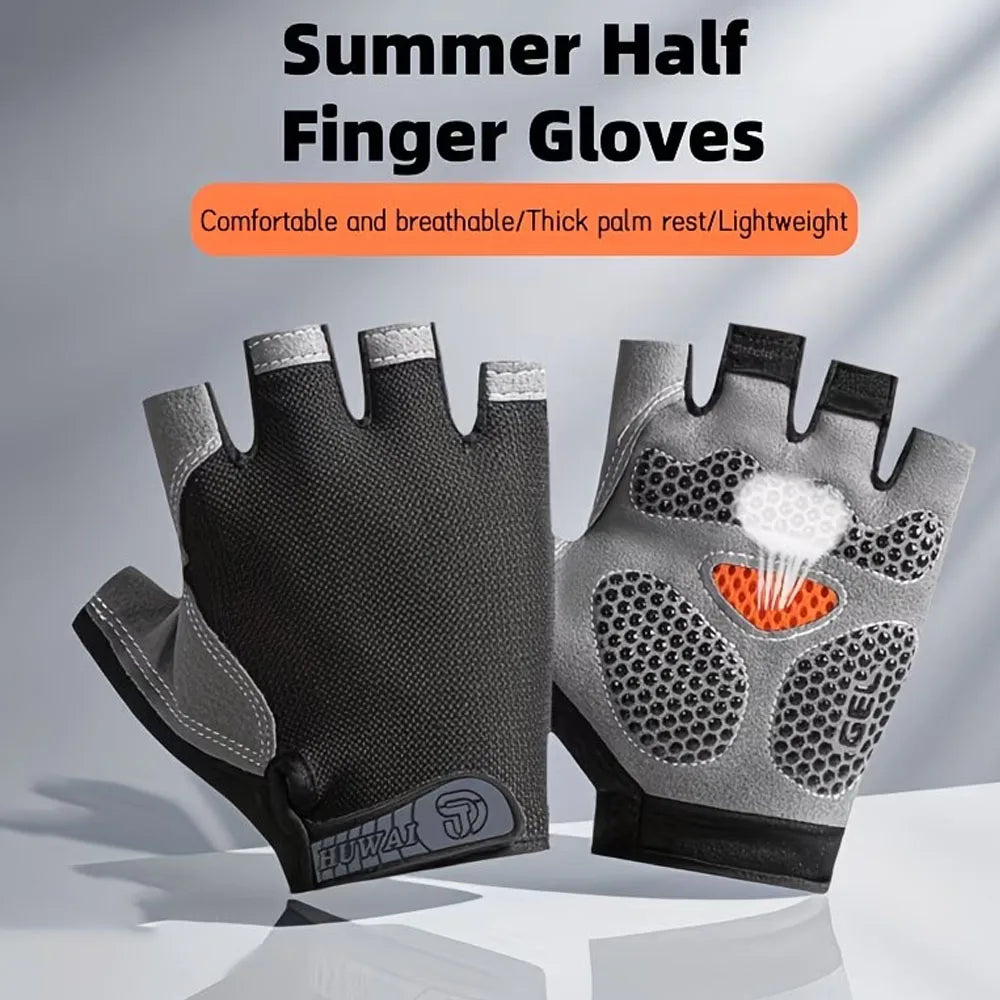 Anti-Slip Half Finger Gel Cycling Gloves - 3