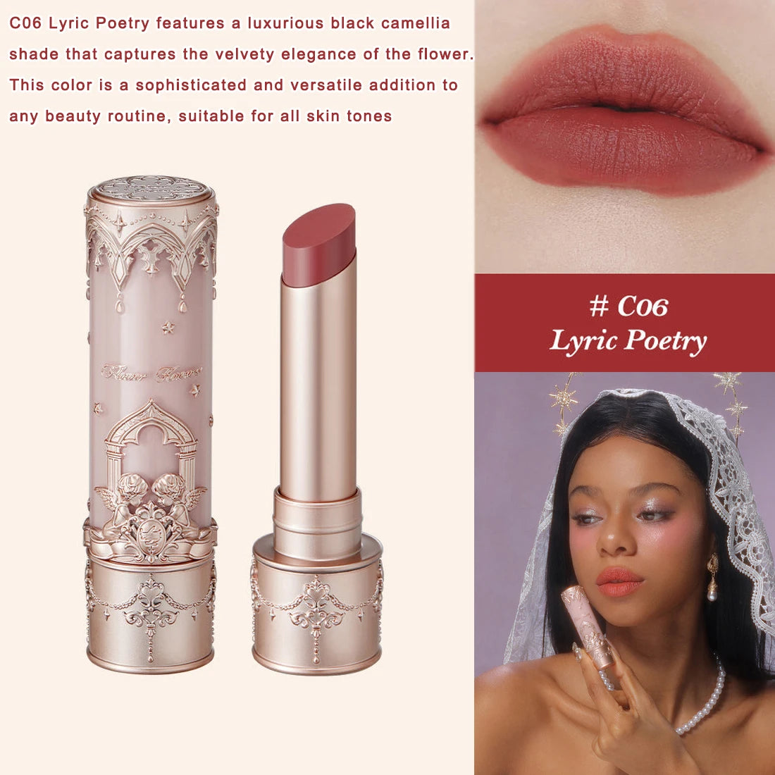 Velvet Matte Long-Lasting Lipstick - 26