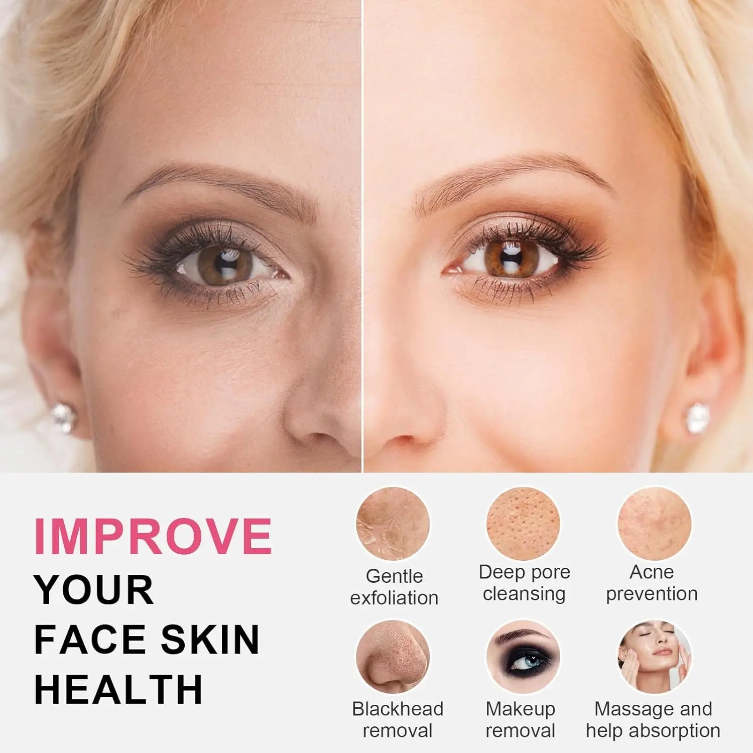 3-in-1 Waterproof Electric Facial Cleansing Brush - 10