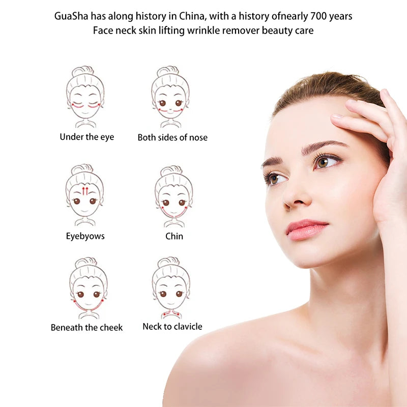 Natural Jade Gua Sha Facial Massage Tool - 3