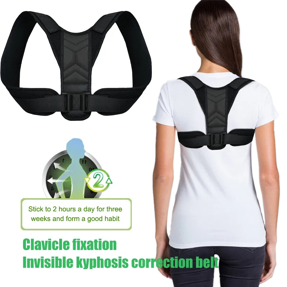 Adjustable Back Posture Corrector for Spine and Shoulder Alignment - 3