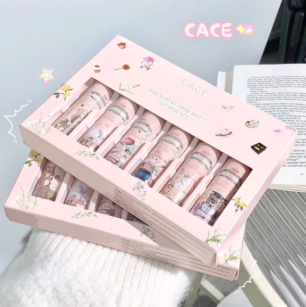 Matte Liquid Lipstick Set for Long-Lasting Waterproof Wear - 7