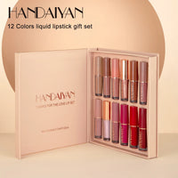 12-Color Waterproof Matte Liquid Lipstick Set