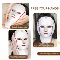 7-Color Wireless LED Photon Facial and Neck Mask