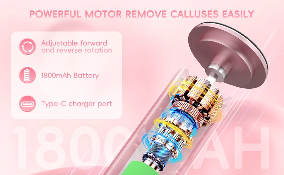 2-in-1 Electric Foot Callus Remover and Nail Polisher - 8