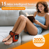 Heated Vibration Ankle Massager Brace for Pain Relief