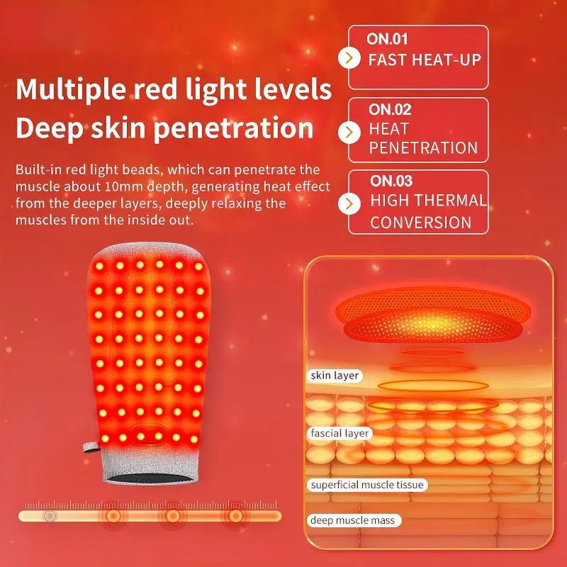 Red Light Therapy Heated Hand Massager - 6