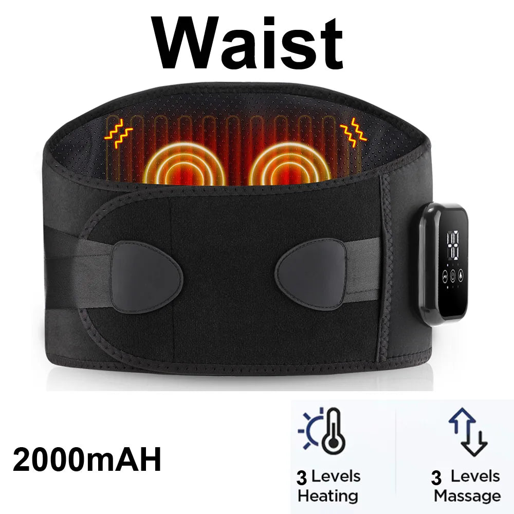 Heated Lumbar Massage Belt for Back Pain Relief - 77