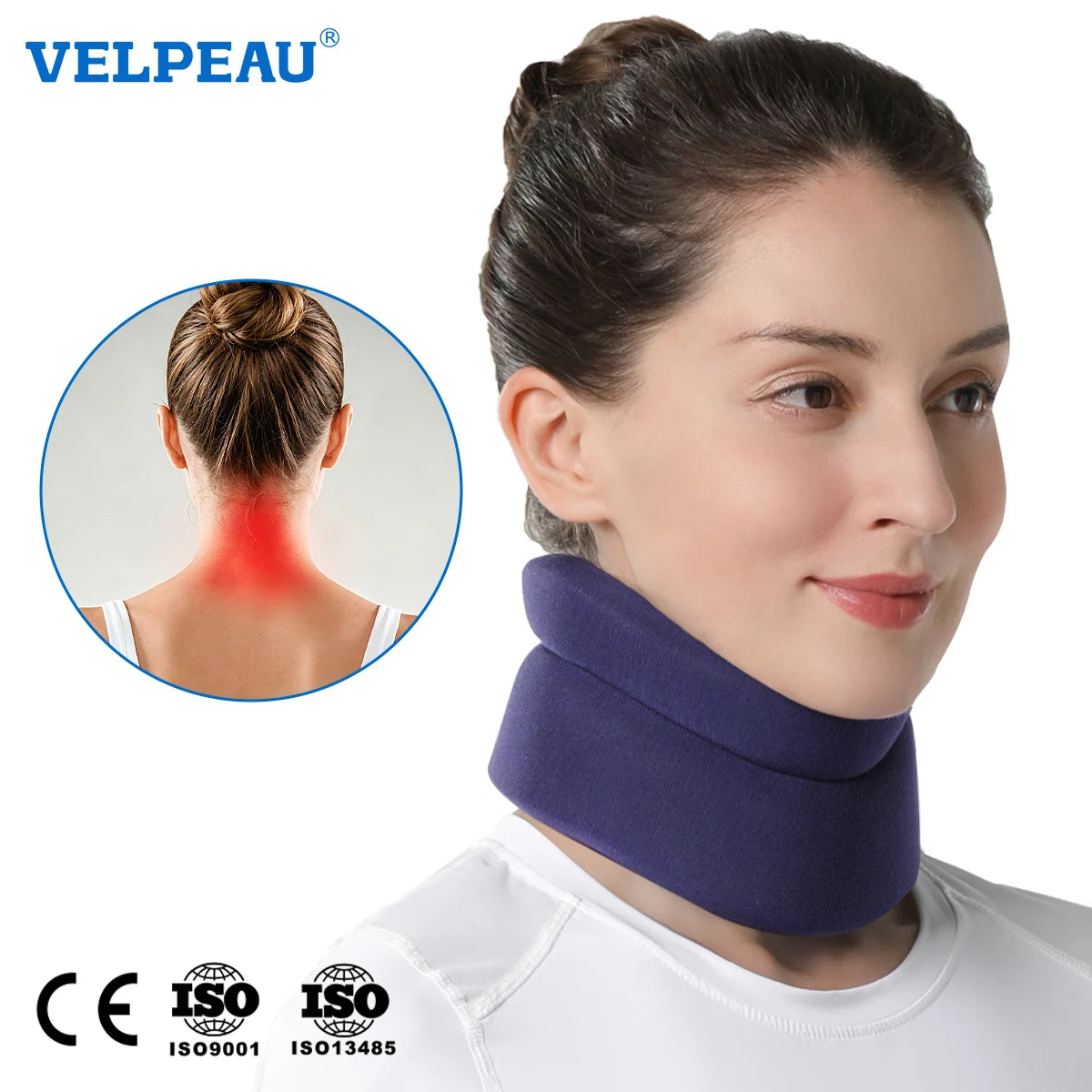 Adjustable Foam Cervical Neck Support Brace for Pain Relief - 1