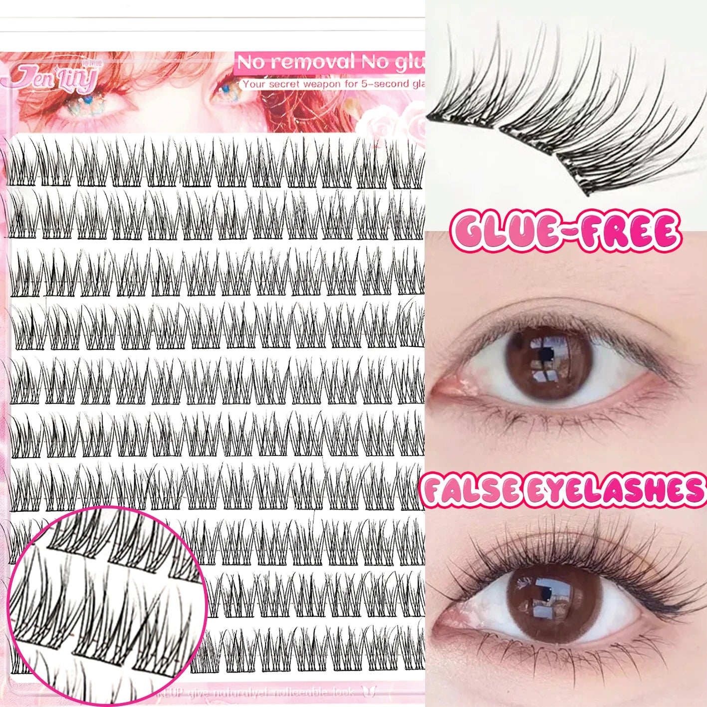 Glue-Free Manga Style DIY Eyelash Extension Kit - 1