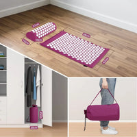 Acupressure Mat and Pillow Set for Back Pain and Stress Relief