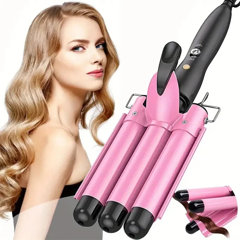 3-Barrel Professional Hair Waver for Beachy Waves - 2