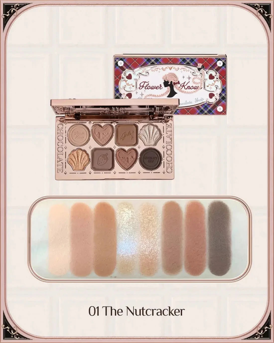 8-Color Chocolate Themed Eyeshadow Palette - 9