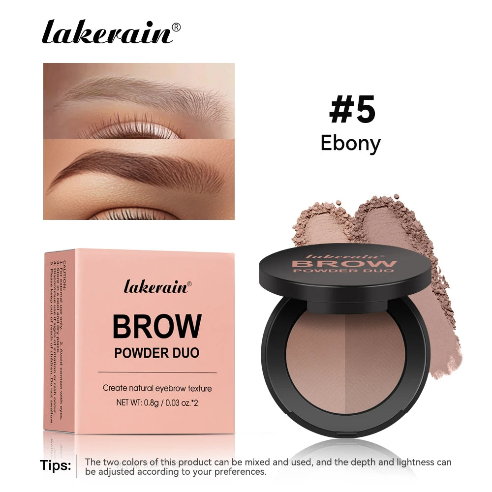 Dual-Tone Waterproof Eyebrow Powder for Natural Definition - 17