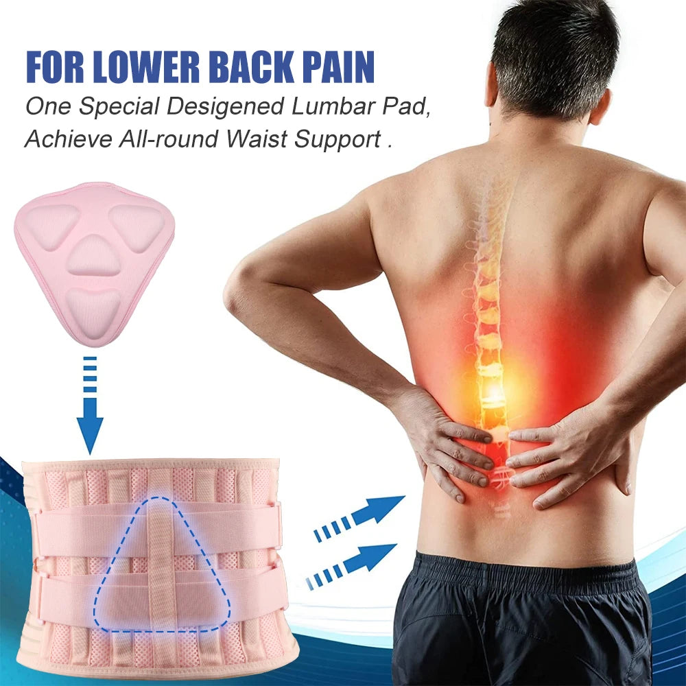 Adjustable Lumbar Support Back Brace for Pain Relief - 9