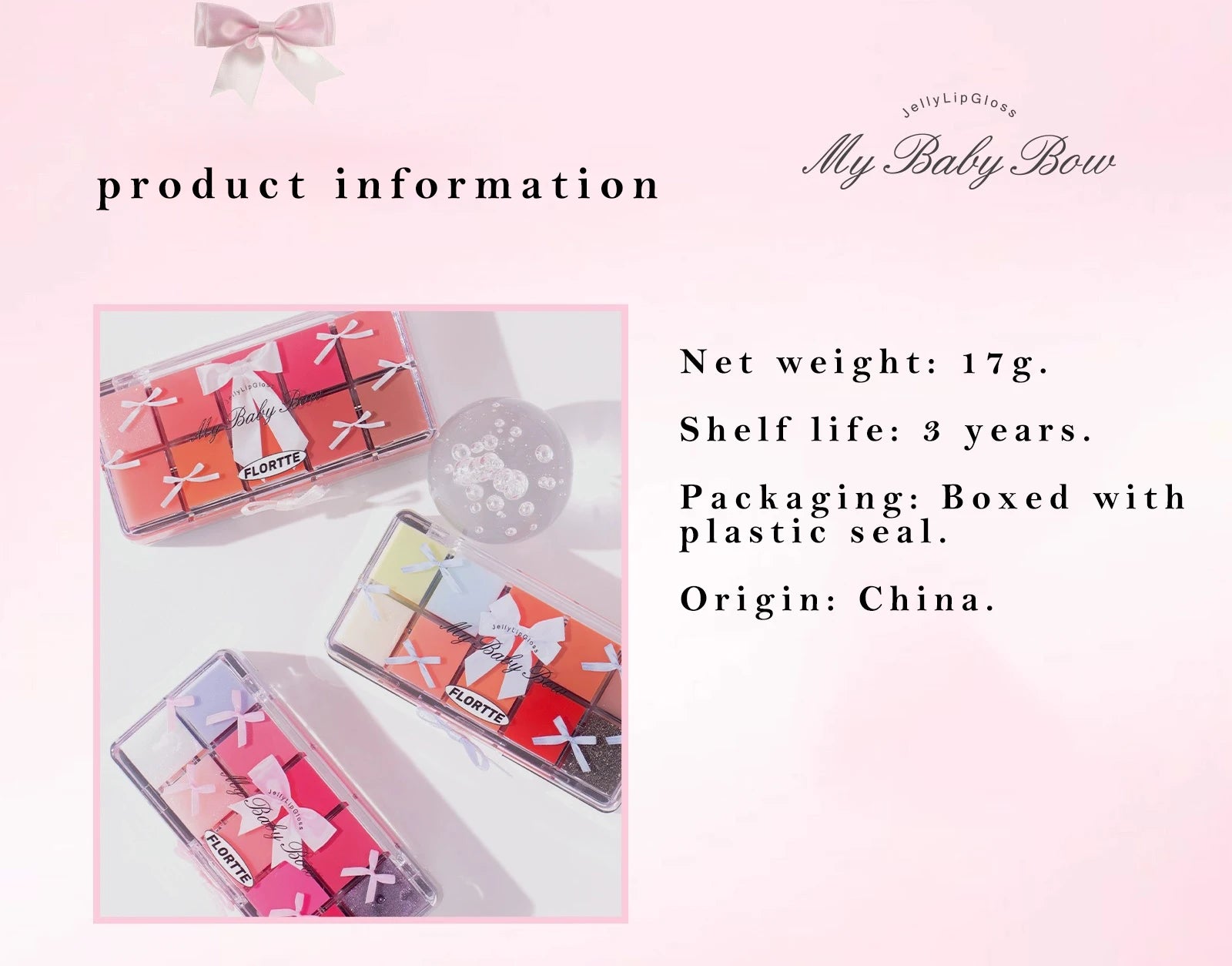 10-Color Moisturizing Lip Gloss Palette - 33