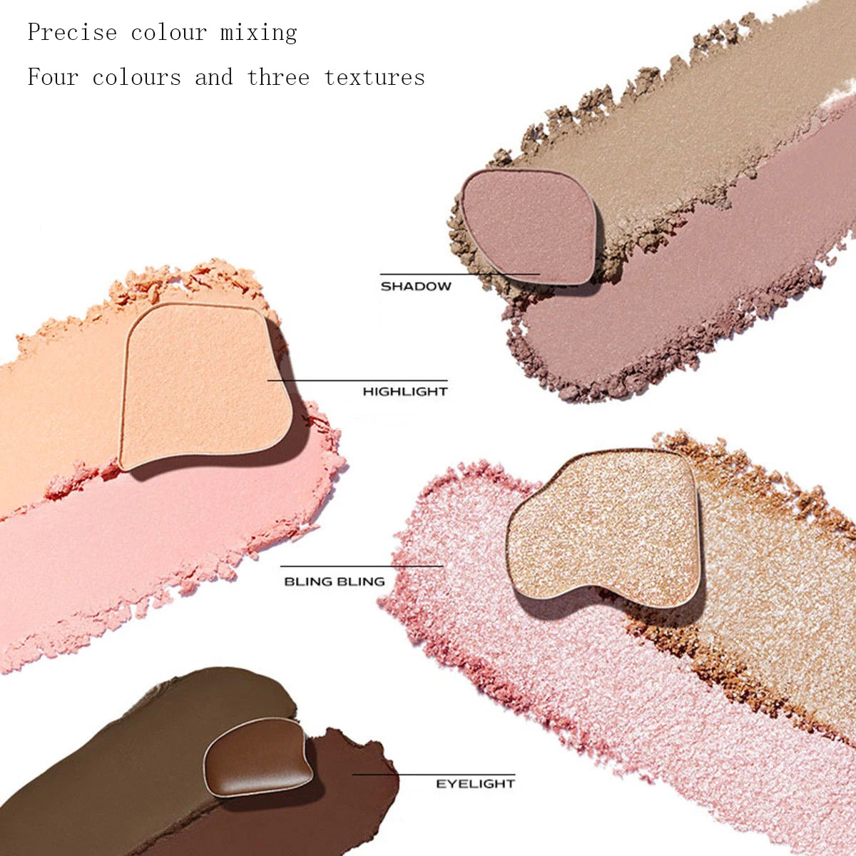 4-Color Long-Lasting Waterproof Eyeshadow Palette - 3