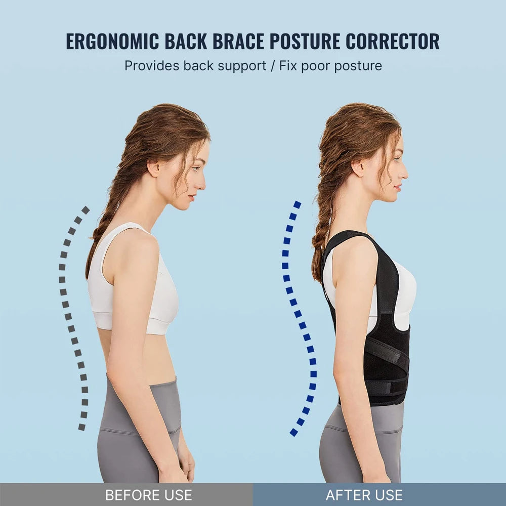 Adjustable Back Brace and Posture Corrector for Pain Relief - 15
