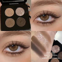4-Color Shimmer and Glitter Eyeshadow Palette