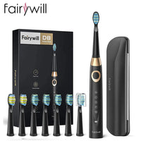 Sonic Rechargeable Electric Toothbrush with 8 Brush Heads
