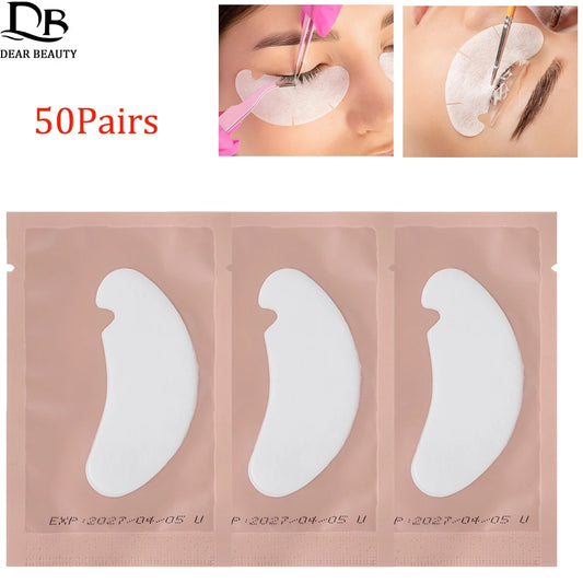50-Pair Hydrogel Eye Patches for Eyelash Extensions