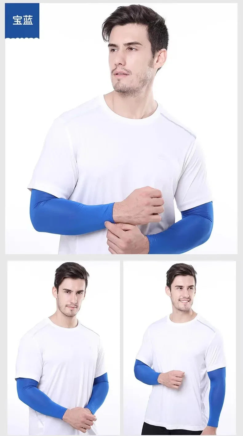 UV Protection Cooling Arm Sleeves for Sports and Outdoor Activities - 12