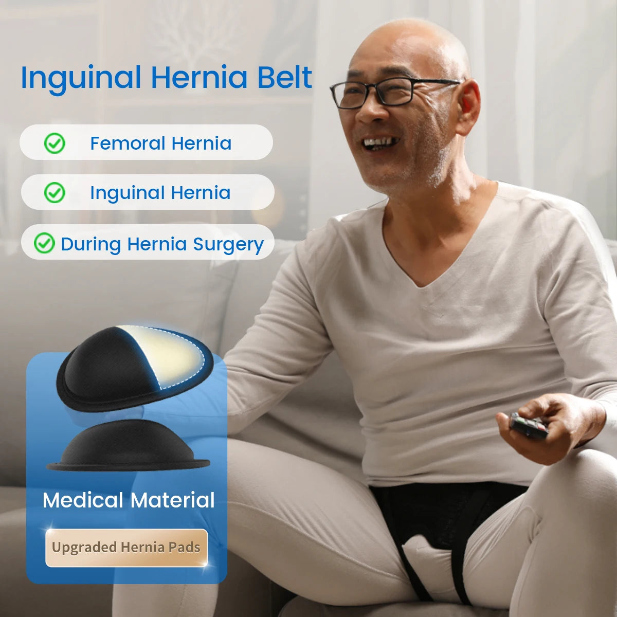 Adjustable Hernia Support Belt for Inguinal and Groin Pain Relief - 7
