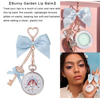 Portable Heart Waffle Makeup Powder & Solid Perfume Keychain