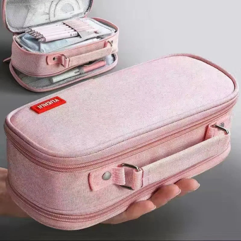 Large Capacity Triple-Layer Stationery and Organizer Pouch - 21