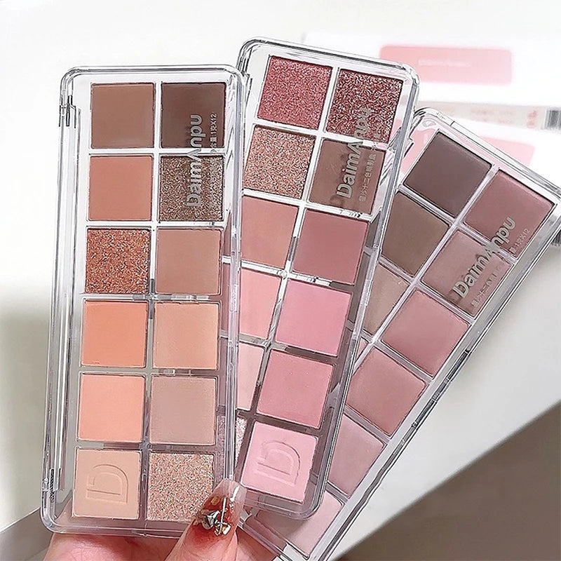 12-Color Eyeshadow Palette - Long-Lasting Shimmer and Matte Shades - 3