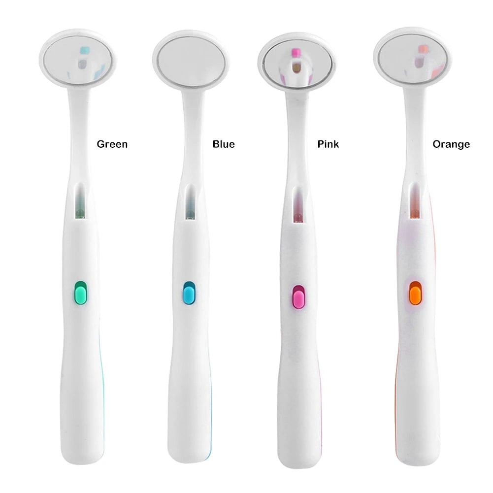 LED Illuminated Oral Dental Inspection Mirror for Teeth Cleaning - 2
