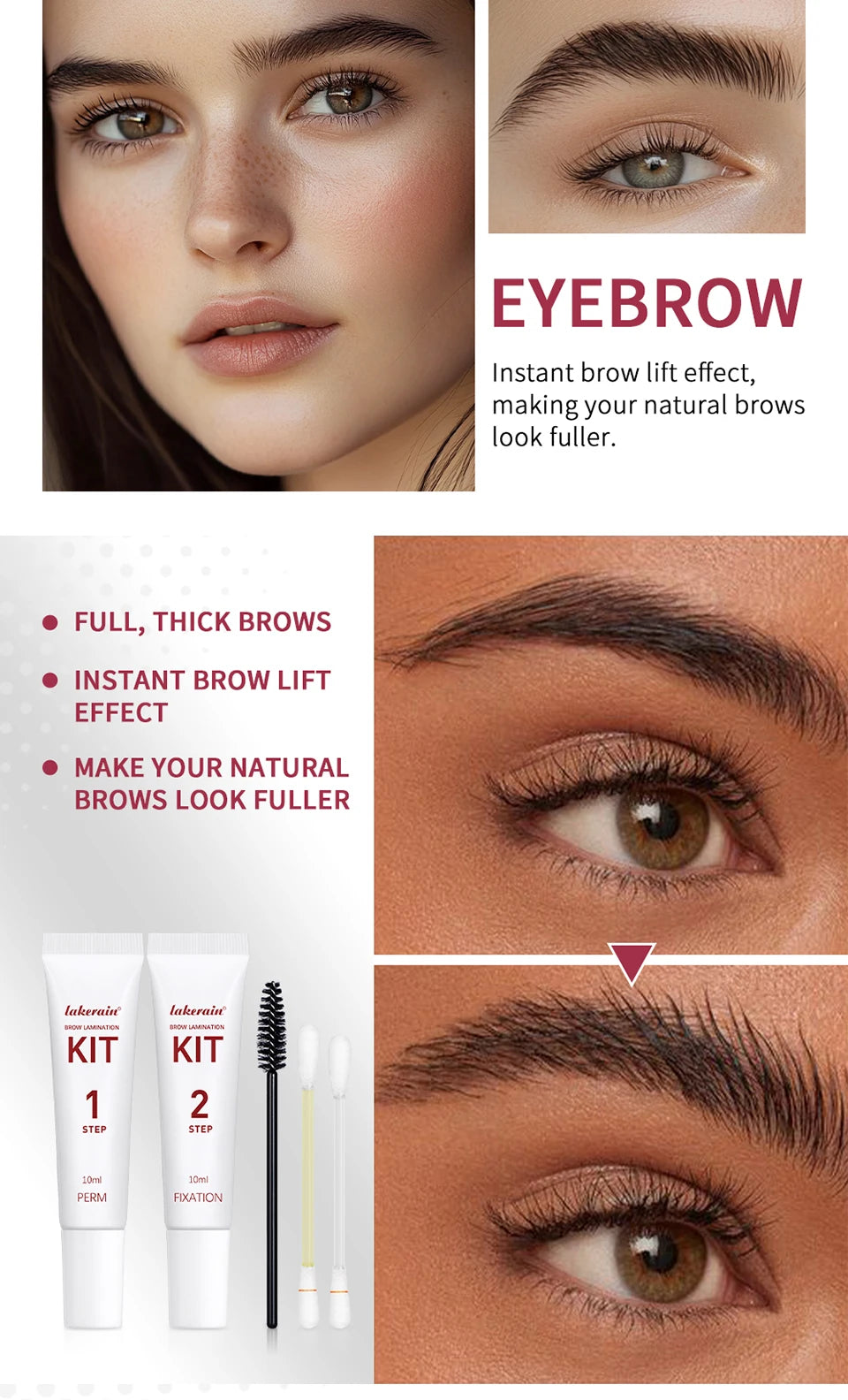 Professional Semi-Permanent Eyebrow Lamination Kit - 10