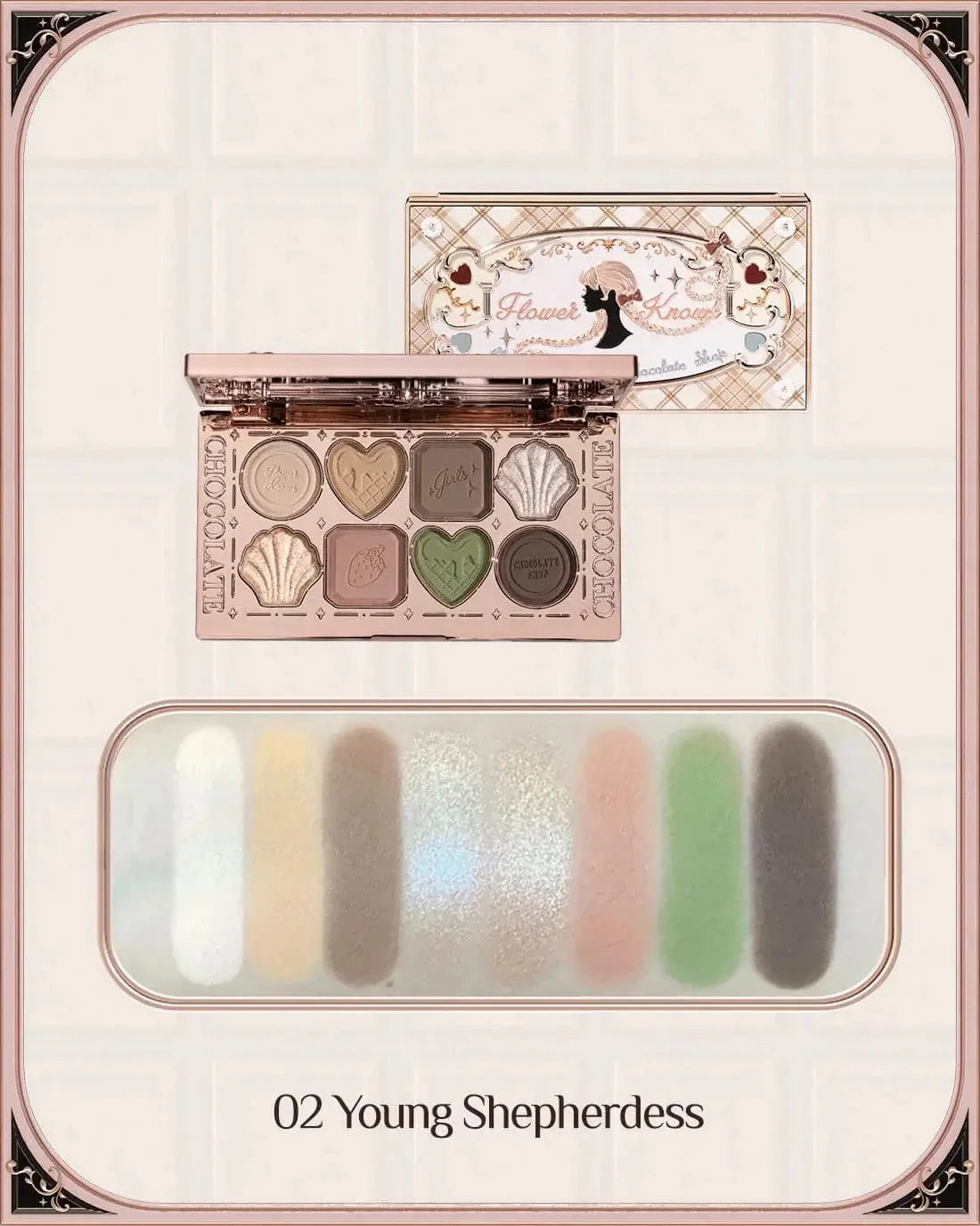 8-Color Chocolate Themed Eyeshadow Palette - 12