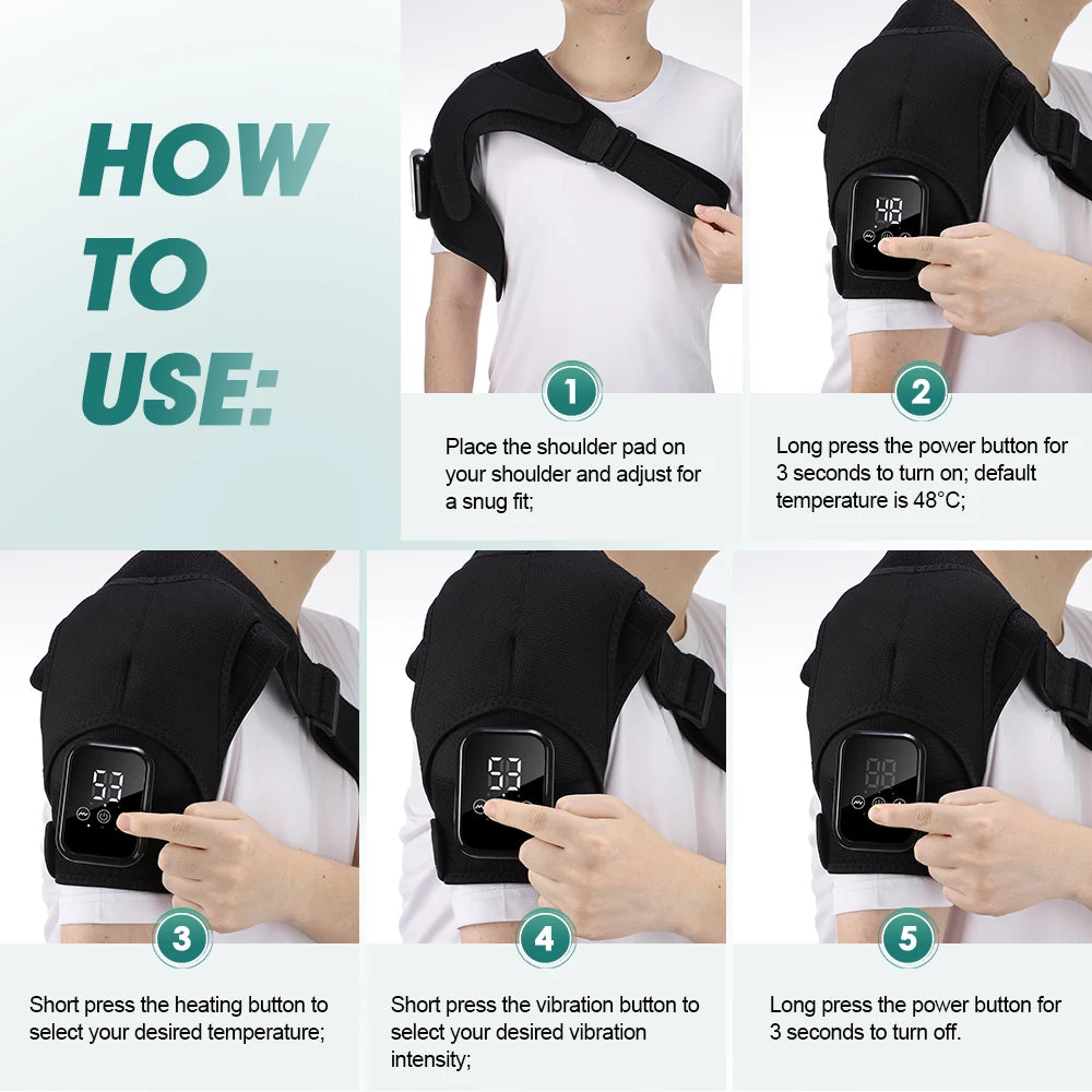 Heated Vibration Shoulder Massager for Pain Relief - 24