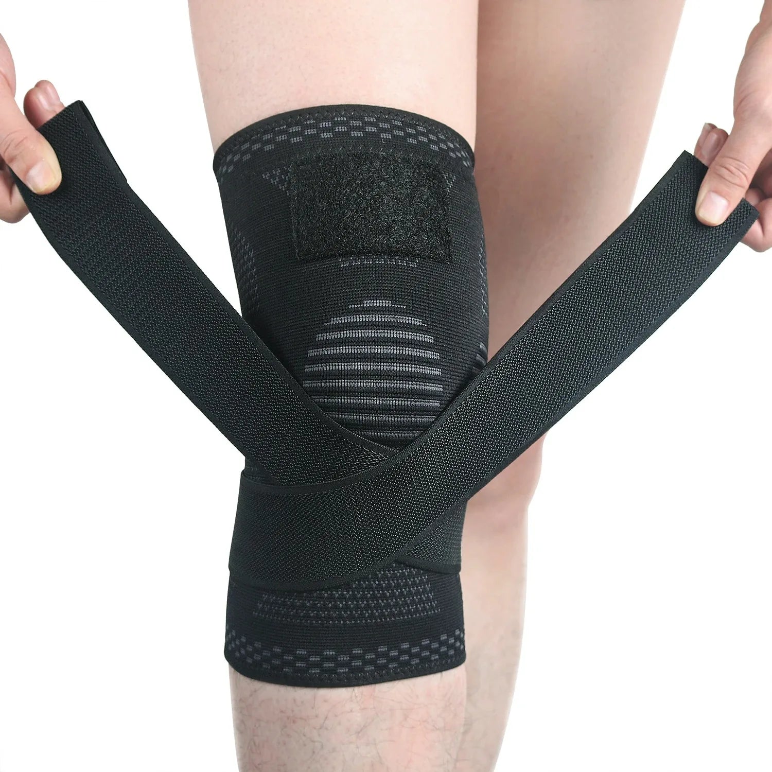 Adjustable Compression Knee Support Brace for Sports - 1