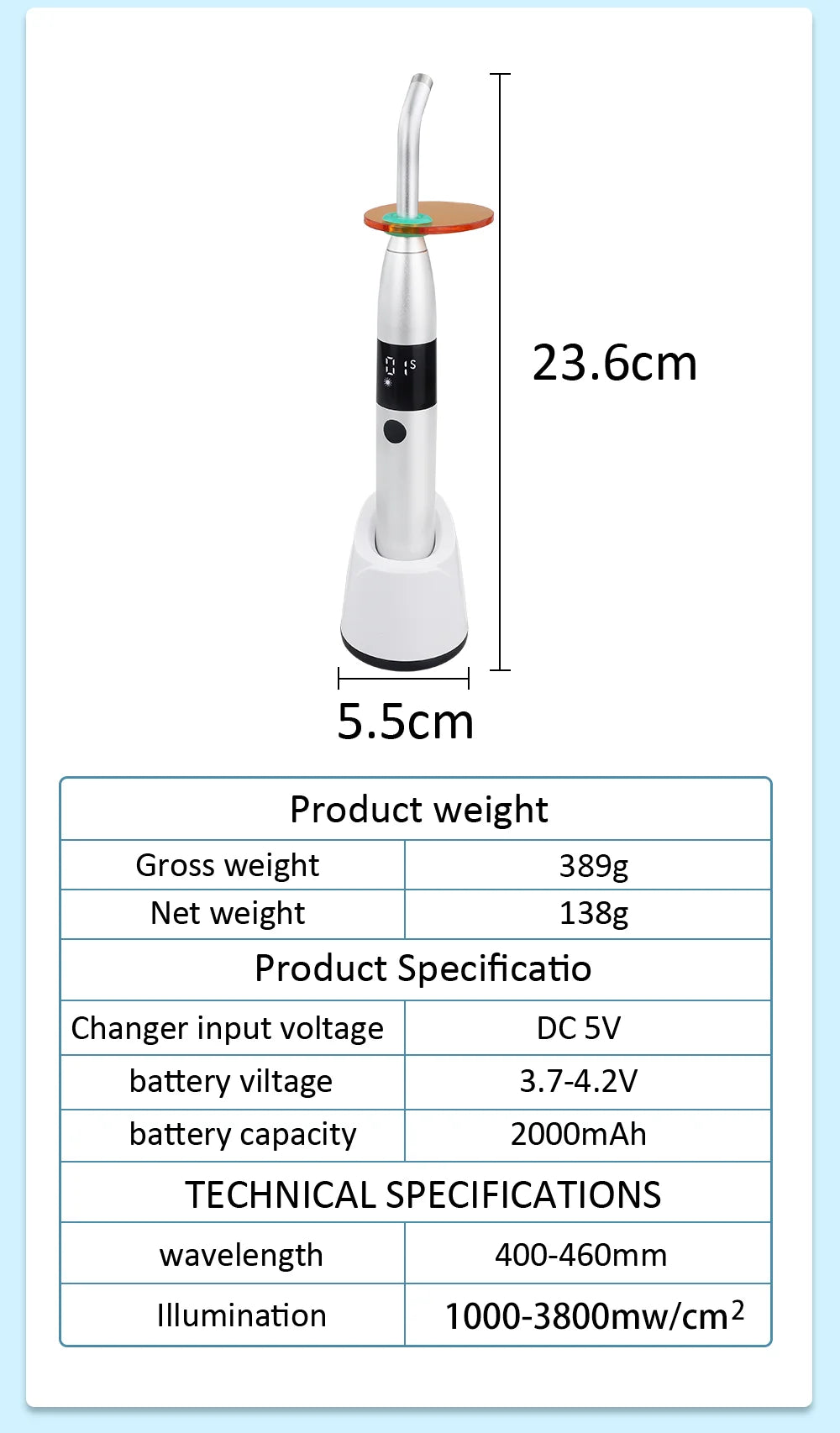 High-Power Dental LED Composite Curing Light - 13