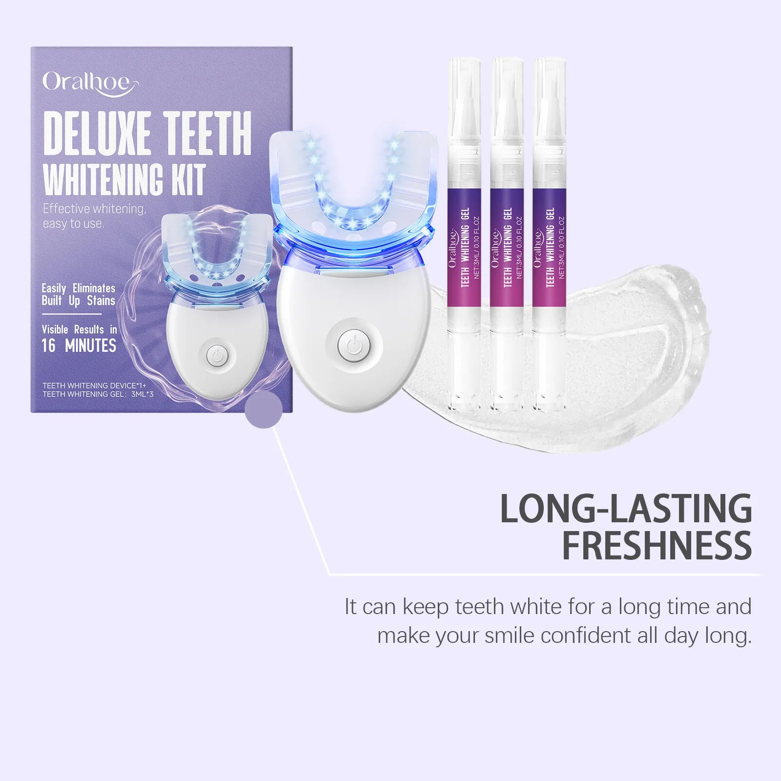 Professional Teeth Whitening Kit with Blue Light LED - 13
