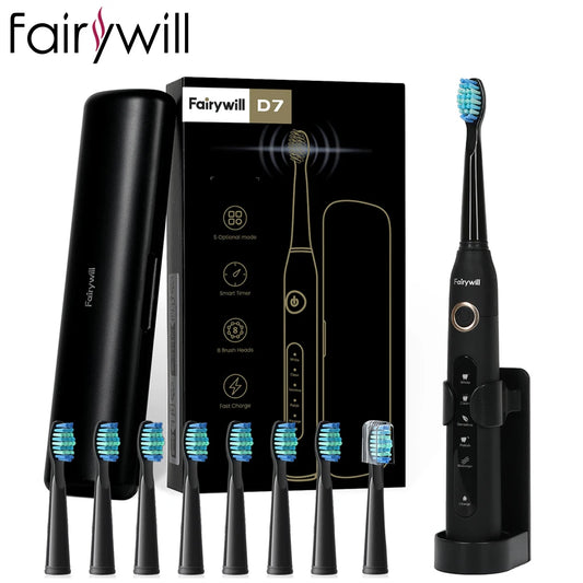 Sonic Electric Toothbrush with 5 Cleaning Modes and Travel Case