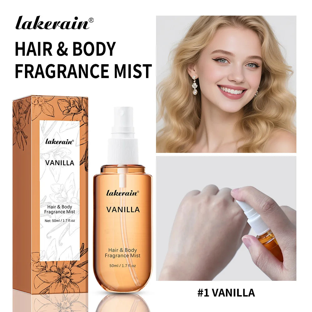 Long-Lasting Vanilla and Rose Hair & Body Fragrance Mist - 21