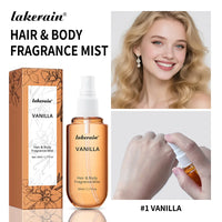 Long-Lasting Vanilla and Rose Hair & Body Fragrance Mist