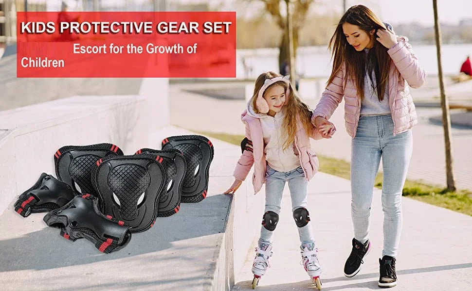6-Piece Protective Knee, Elbow, and Wrist Pad Set for Kids - 11