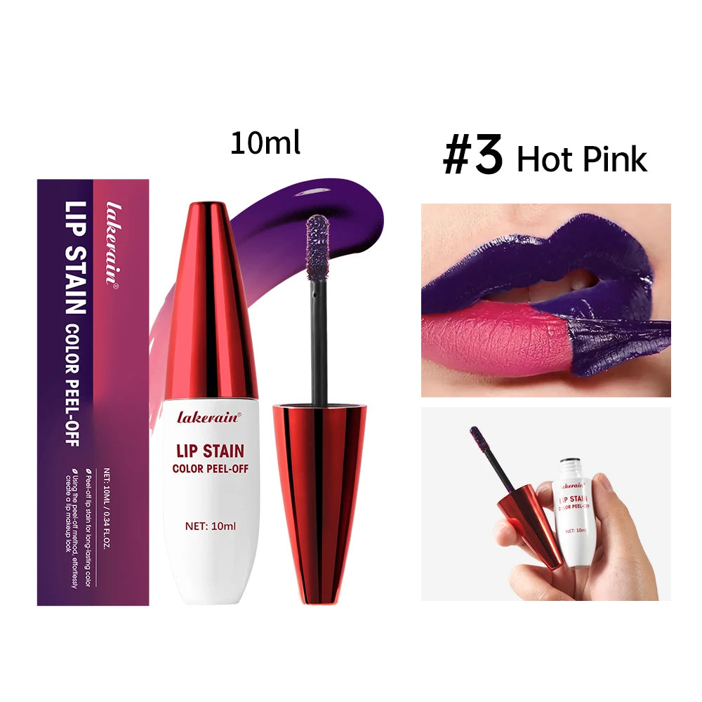 Waterproof Peel-Off Lip Stain for Long-Lasting Color - 34