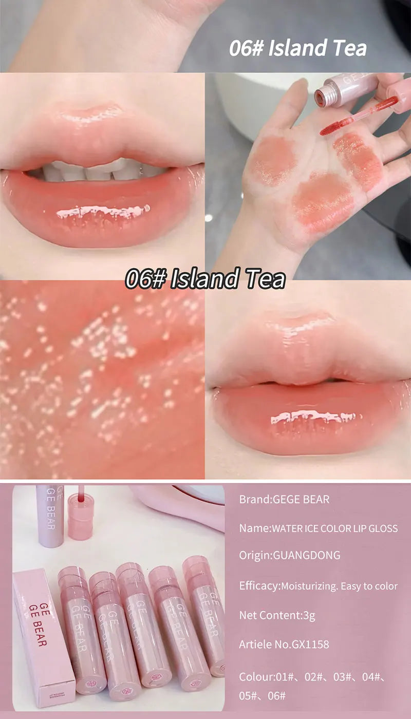 Hydrating Water Gel Lip Gloss for Crystal Clear Shine - 16