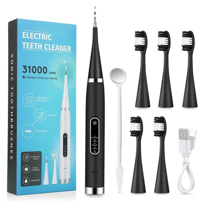 Electric Sonic Teeth Whitening & Plaque Removal Kit - 15
