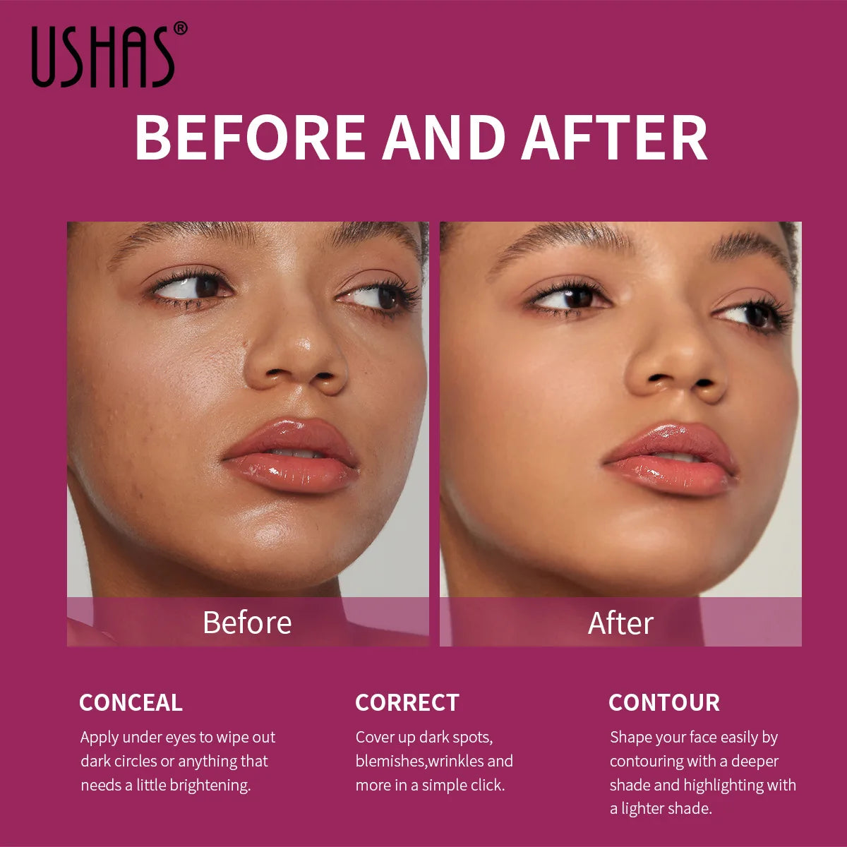 Full Coverage Sponge-Tip Liquid Concealer for Flawless Skin - 5