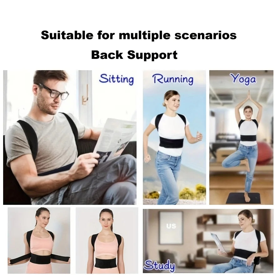 Adjustable Back Posture Corrector and Lumbar Support Brace - 6