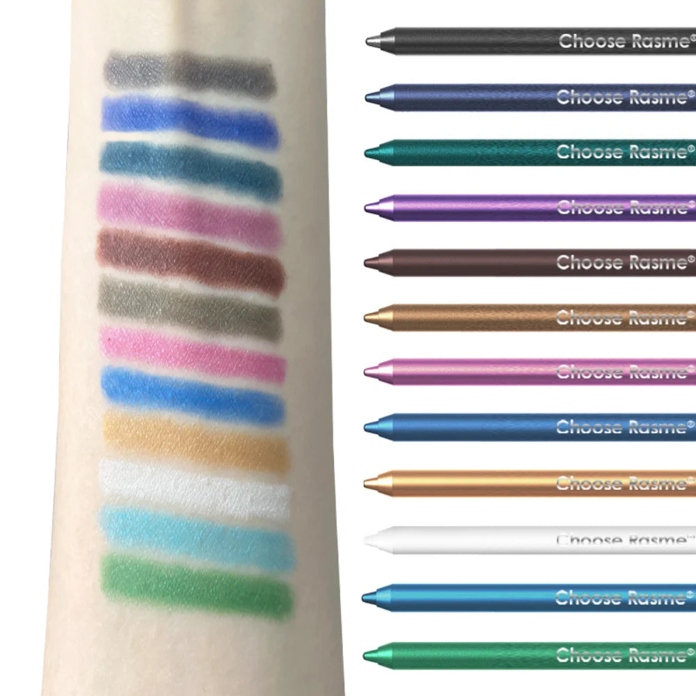12-Color Shimmer Waterproof Eyeliner & Eyeshadow Set - 4
